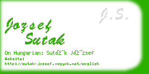 jozsef sutak business card